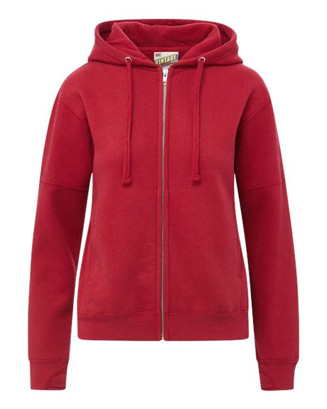 Women's Vintage Fleece Hooded Full-Zip Sweatshirt