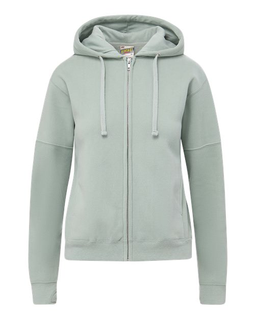 Women's Vintage Fleece Hooded Full-Zip Sweatshirt