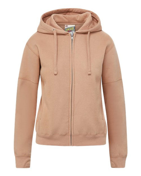 Women's Vintage Fleece Hooded Full-Zip Sweatshirt