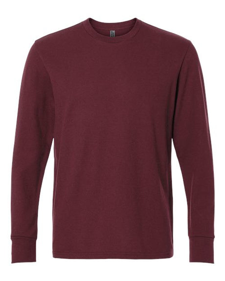 Bayside Men's USA-Made Heavyweight Waffle Knit Thermal Raglan T-Shirt