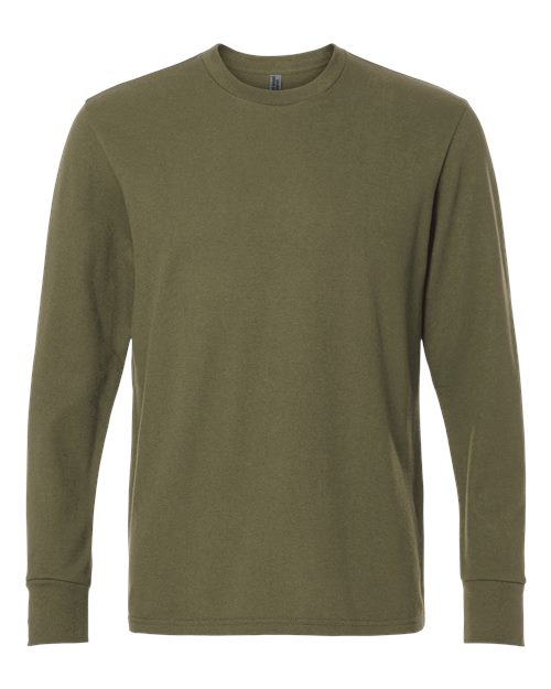 Bayside Men's USA-Made Heavyweight Waffle Knit Thermal Raglan T-Shirt