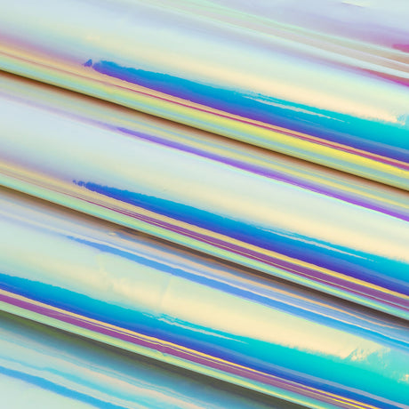 Kiki Iridescent Pink, Lilac and Blue Fabric-Backed Vinyl