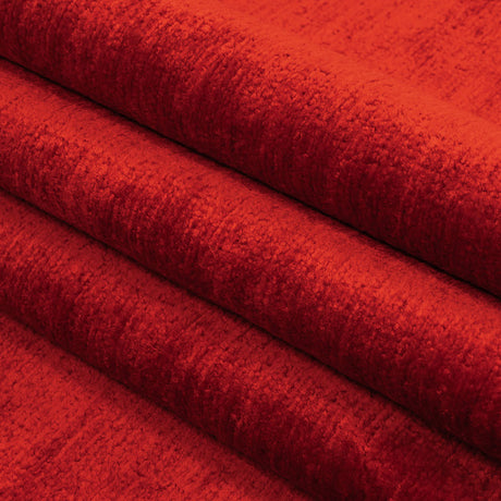 Red Acrylic and Polyester Upholstery Chenille