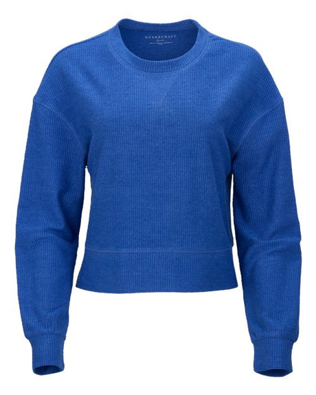 Women's Ribbed Knit Cropped Boxy Crew