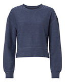 Women's Ribbed Knit Cropped Boxy Crew