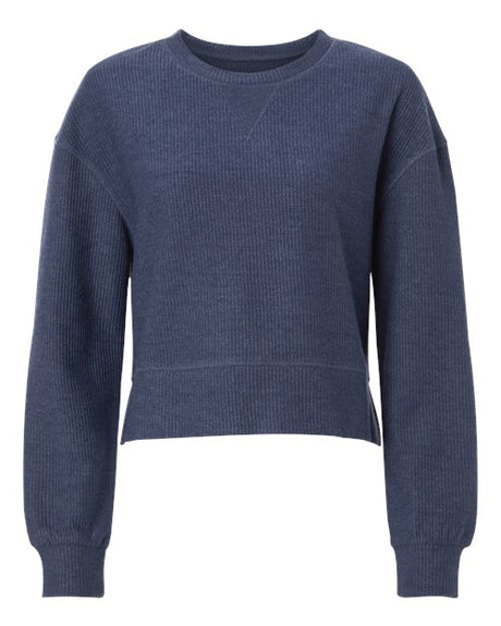 Women's Ribbed Knit Cropped Boxy Crew