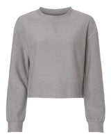 Women's Ribbed Knit Cropped Boxy Crew