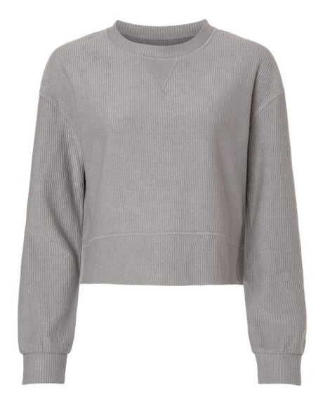 Women's Ribbed Knit Cropped Boxy Crew