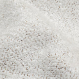 Snow Striated Acrylic and Cotton Boucle with Tan Woven Backing