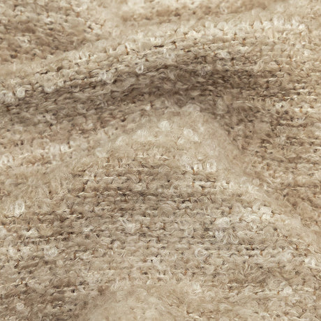 Mineral Striated Upholstery Boucle with Tan Woven Backing