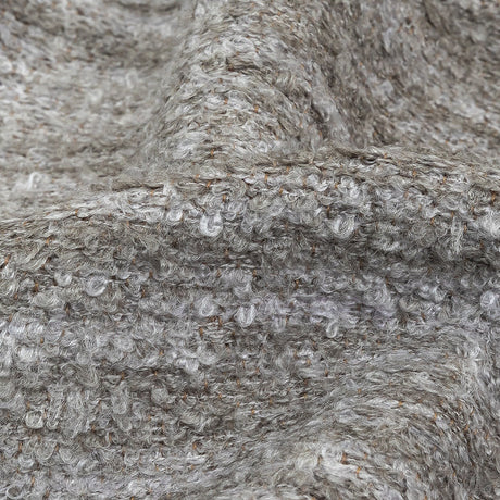Pebble Striated Acrylic and Cotton Boucle with Tan Woven Backing