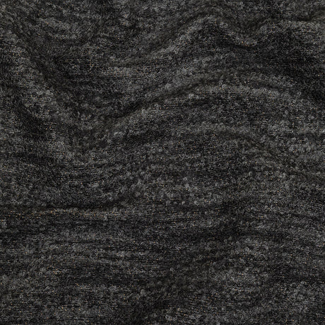 Onyx Striated Upholstery Boucle with Tan Woven Backing