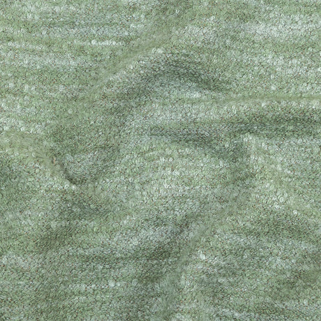 Seaglass Striated Acrylic and Cotton Boucle with Tan Woven Backing