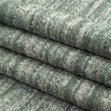 Haze Striated Acrylic and Cotton Boucle with Tan Woven Backing