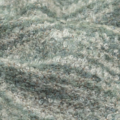 Haze Striated Acrylic and Cotton Boucle with Tan Woven Backing
