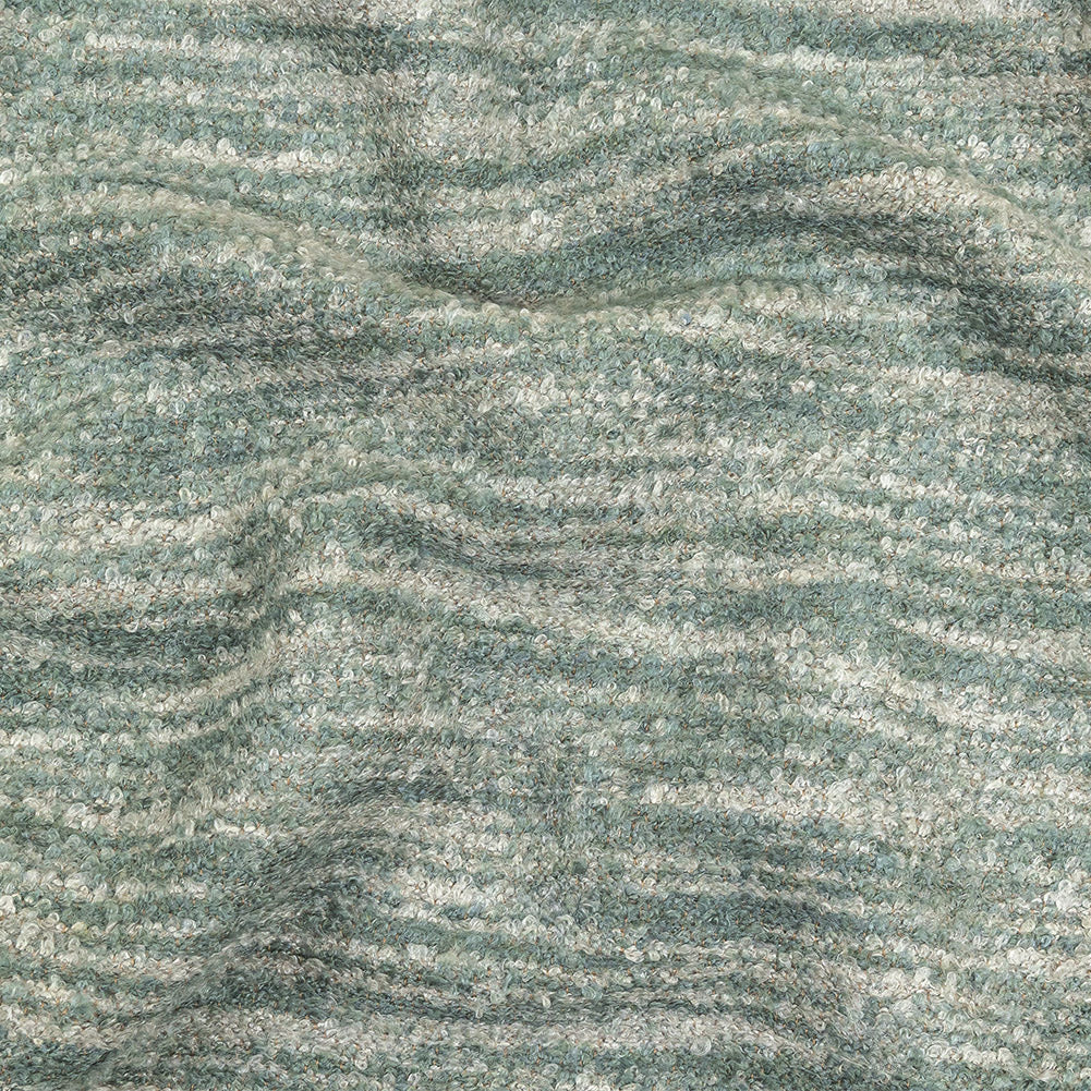 Haze Striated Acrylic and Cotton Boucle with Tan Woven Backing