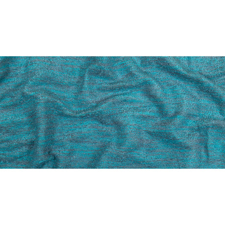 Sky Striated Acrylic and Cotton Boucle with Tan Woven Backing