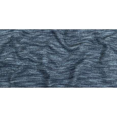 Navy Striated Upholstery Boucle with Tan Woven Backing