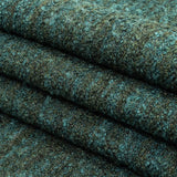 Marine Striated Acrylic and Cotton Boucle with Tan Woven Backing