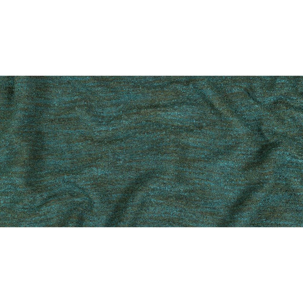 Marine Striated Acrylic and Cotton Boucle with Tan Woven Backing