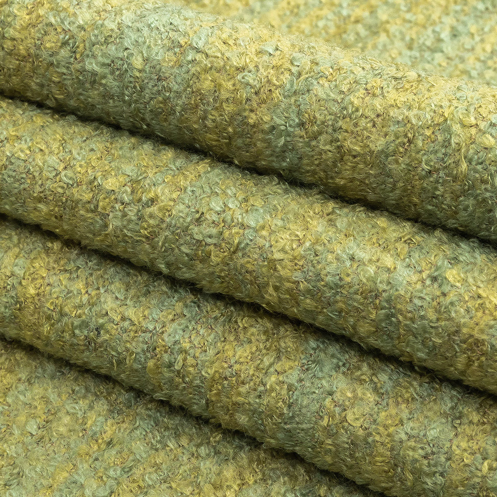 Willow Striated Acrylic and Cotton Boucle with Tan Woven Backing