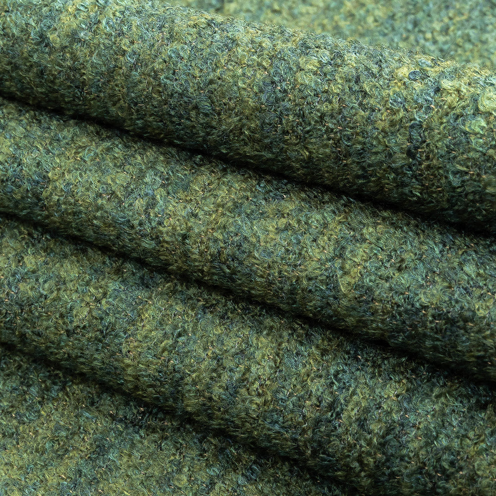 Marsh Striated Acrylic and Cotton Boucle with Tan Woven Backing