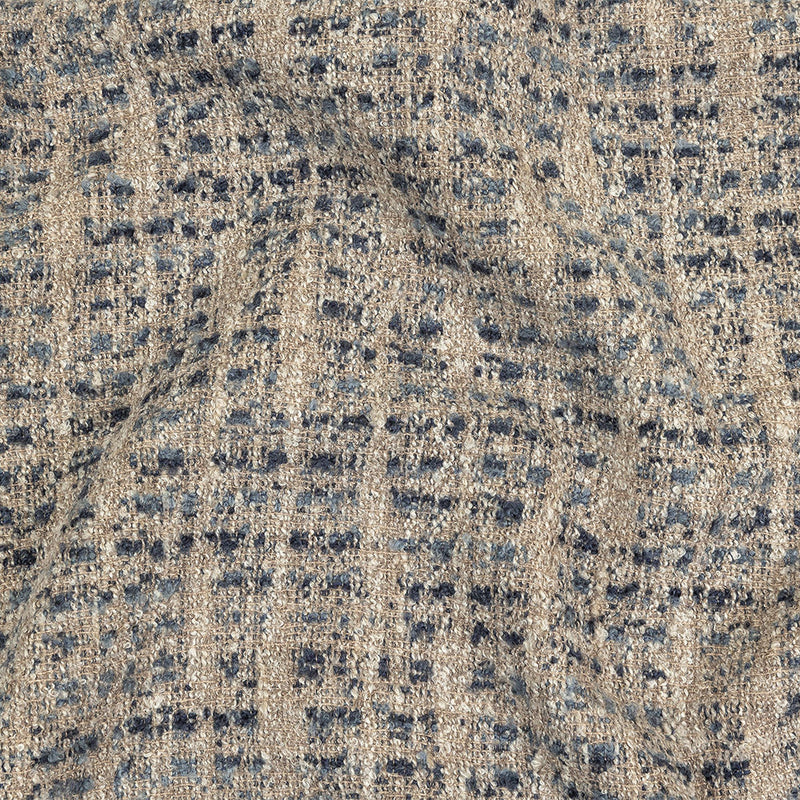 Indigo Spotted Viscose Boucle