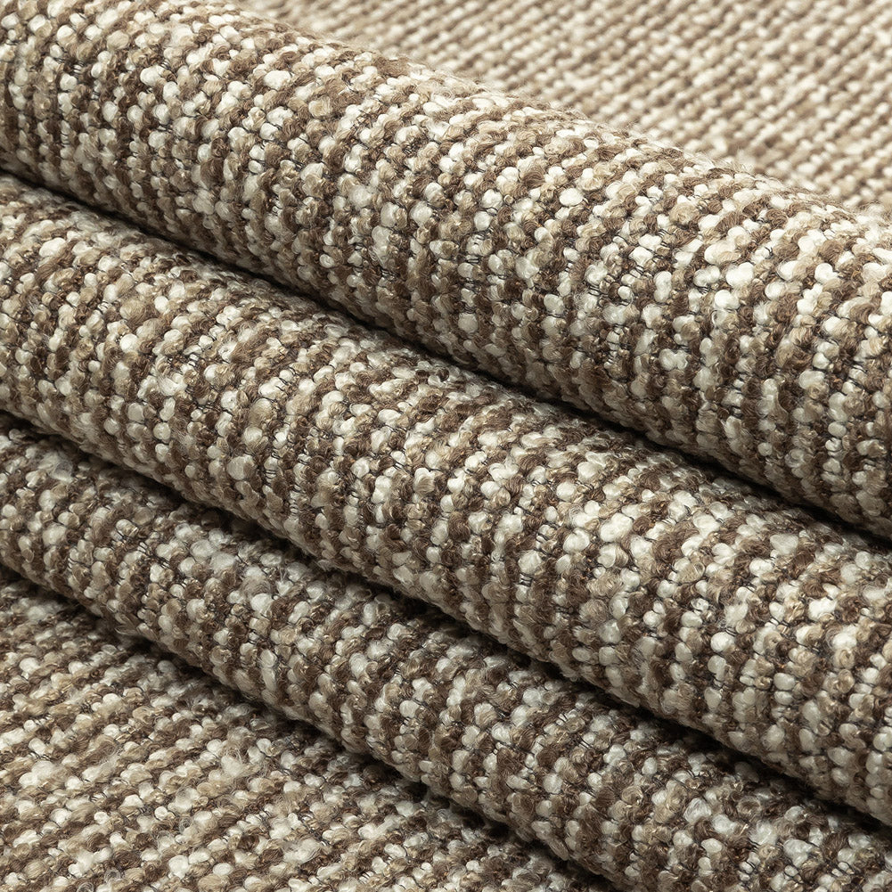 Stone Striped Acrylic Upholstery Boucle