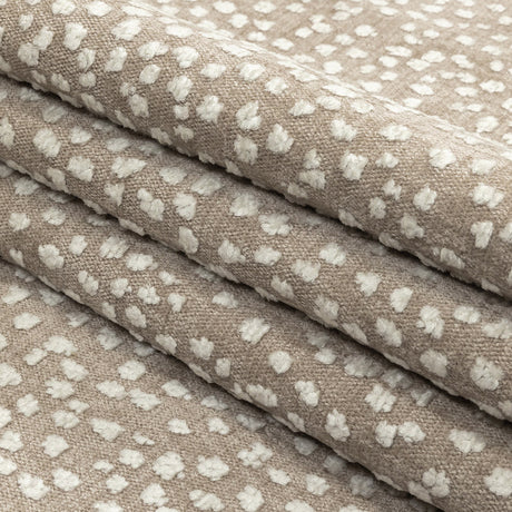 Beige Raised Spots Acrylic Chenille Woven