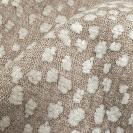 Beige Raised Spots Acrylic Chenille Woven