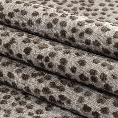 Taupe Raised Spots Acrylic Chenille Woven