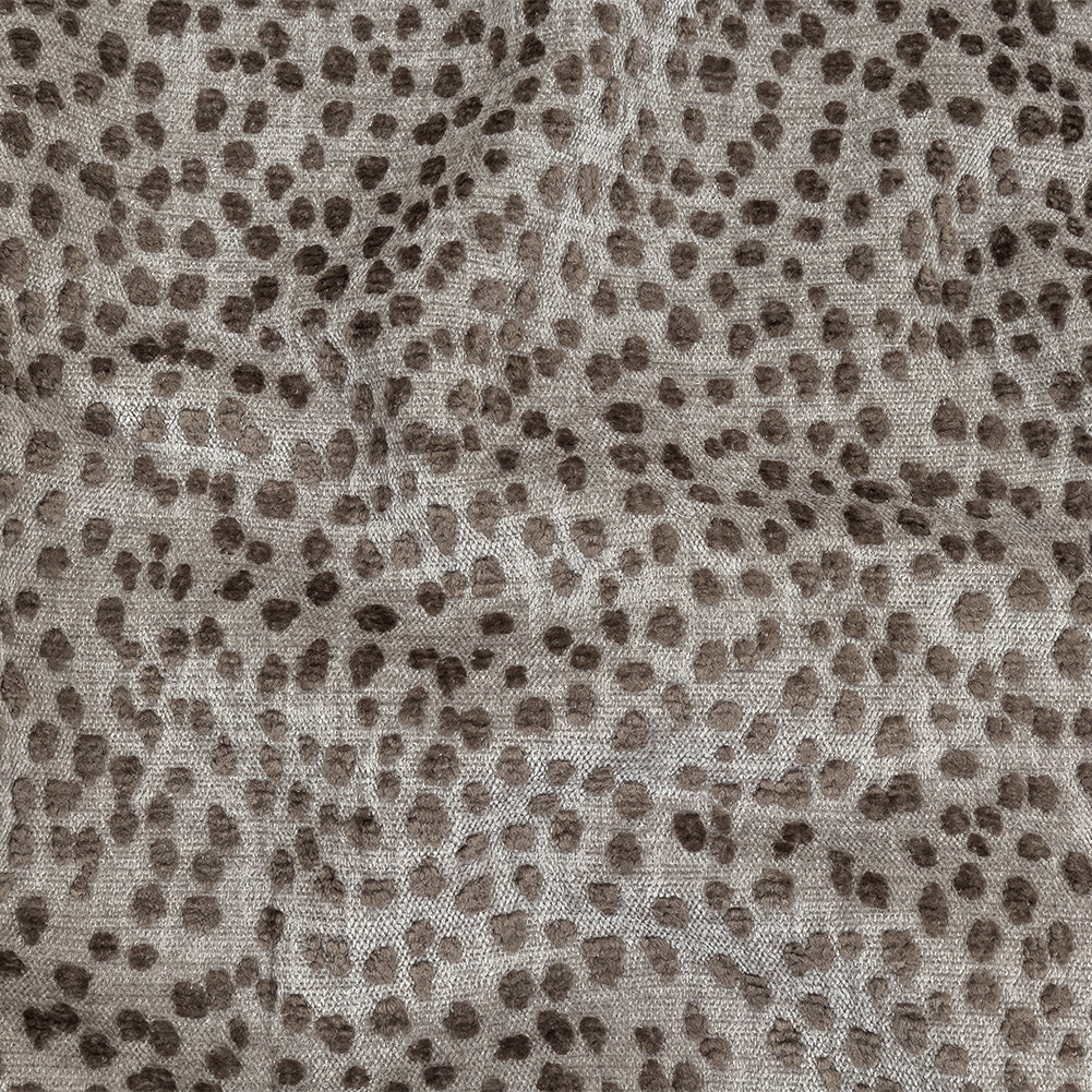 Taupe Raised Spots Acrylic Chenille Woven