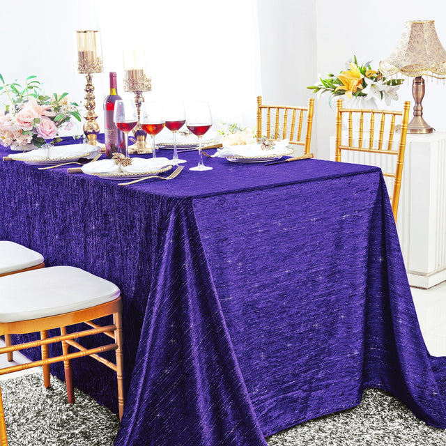 Velvet Rectangular Tablecloth 90x132 Regency Purple