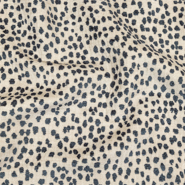 Sapphire Raised Spots Acrylic Chenille Woven