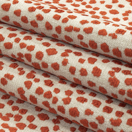 Cinnabar Raised Spots Acrylic Chenille Woven
