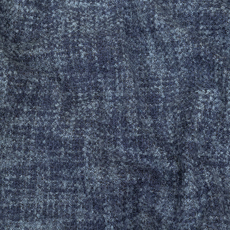 Indigo Tweedy Acrylic and Cotton Boucle