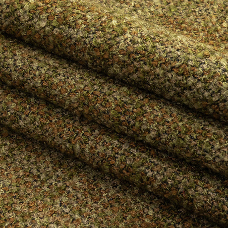 Moss Tweedy Acrylic and Cotton Boucle