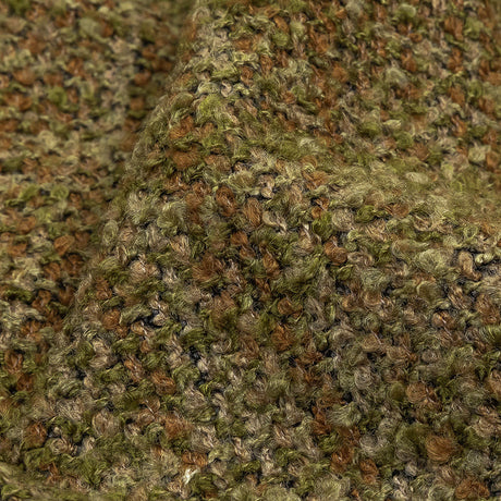 Moss Tweedy Acrylic and Cotton Boucle
