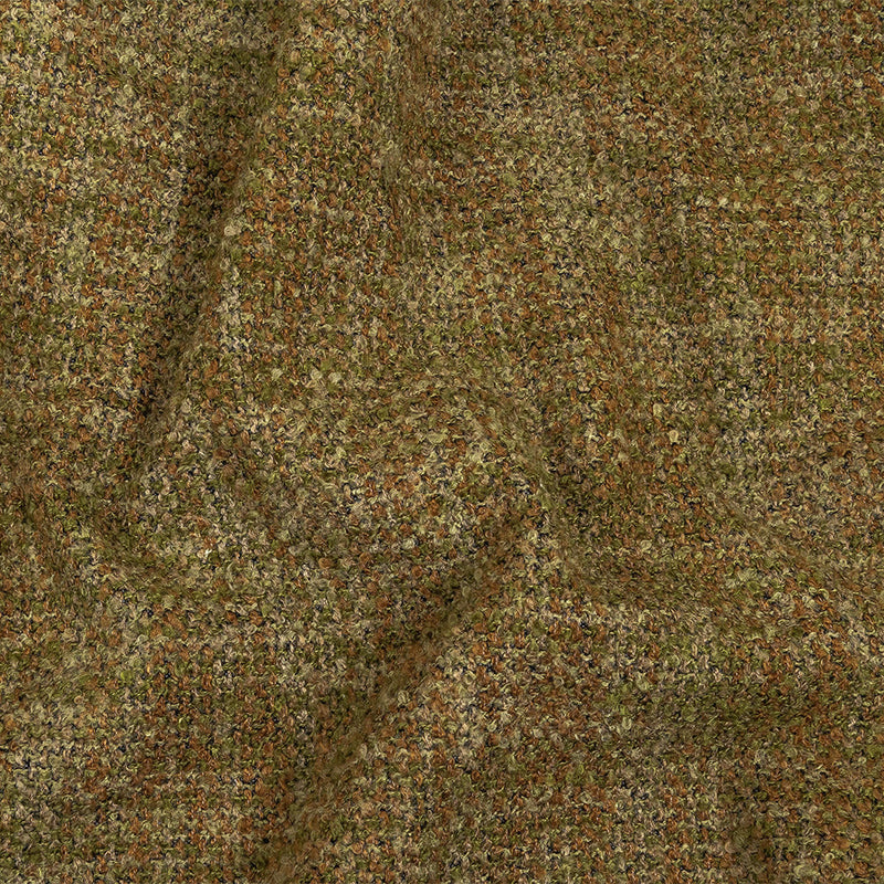 Moss Tweedy Acrylic and Cotton Boucle