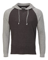 Boxercraft Unisex Waffle Knit Pullover Hooded Long Sleeve T-Shirt