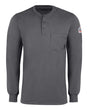 Bulwark Men's Long Sleeve Flame-Resistant Henley Shirt