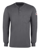 Bulwark Men's Long Sleeve Flame-Resistant Henley Shirt