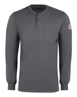 Bulwark Men's Long Sleeve Flame-Resistant Henley Shirt