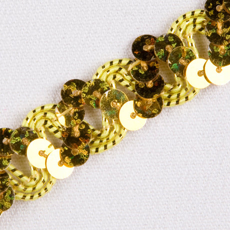 1/2" Gold Fancy Sequin Trim