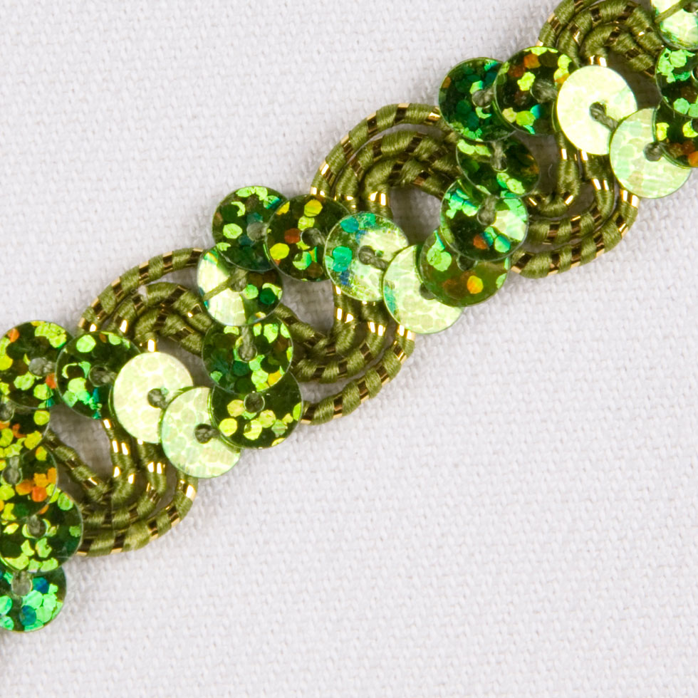 1/2" Kiwi Fancy Sequin Trim