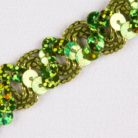 1/2" Kiwi Fancy Sequin Trim