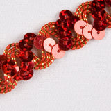 1/2" Fire Engine Red Fancy Sequin Trim