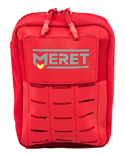 MERET small red personal response emergency pack providing compact organization for response necessities