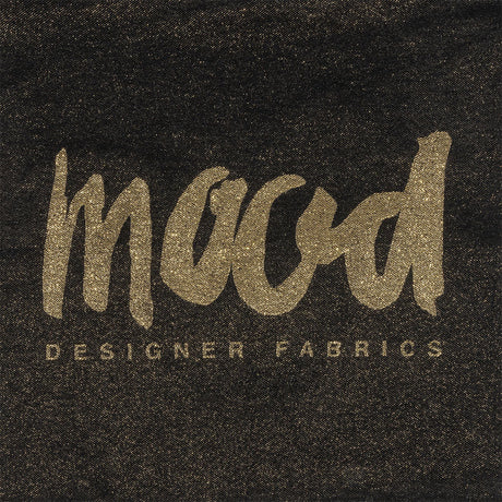 Mood Designer Fabrics Metallic Black and Gold Oversized Square Patch - 18.875"