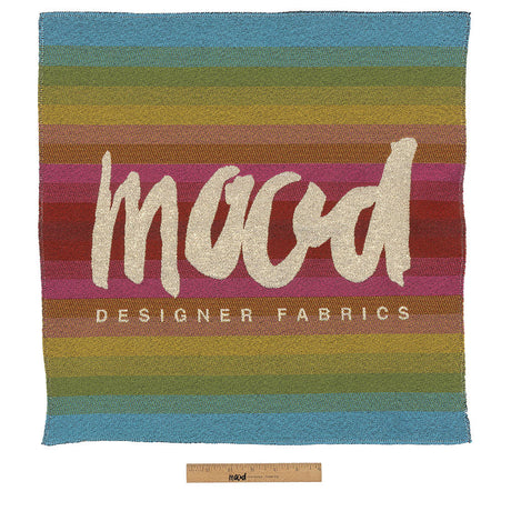Mood Designer Fabrics Metallic Gold and Rainbow Oversized Square Patch - 18.875"